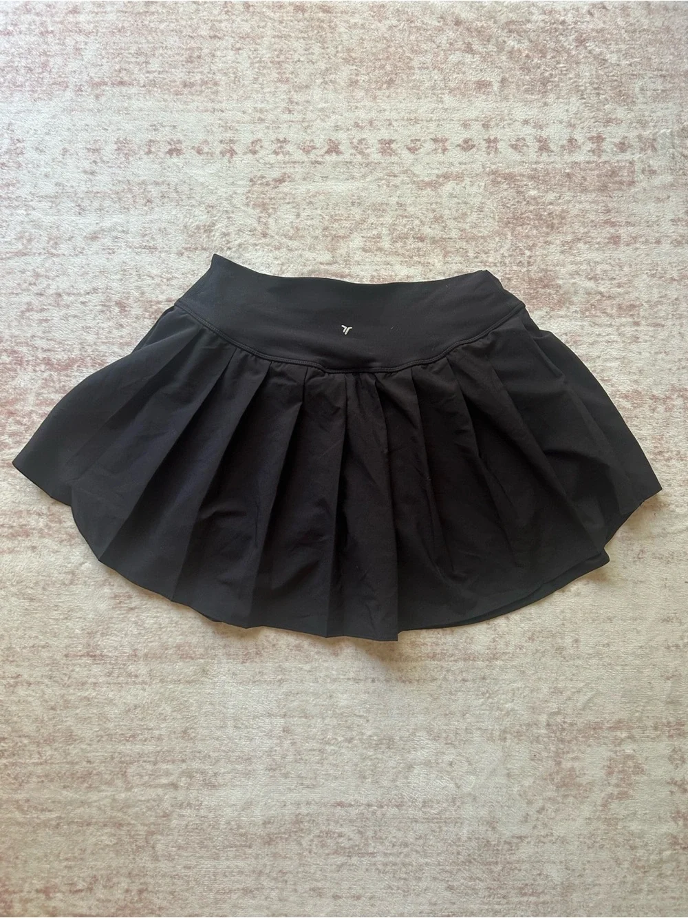 Flared Black Skater Mini Skirt with Wide Waistband